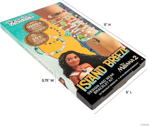 Fashion Angels Disney Moana 2 DIY Bracelet Making Kit, Includes 1,000+ Beads, 6 Charms, Design Board & More, Makes 20+ Bracelets, Craft for Kids Ages 8+ in Saudi Arabia