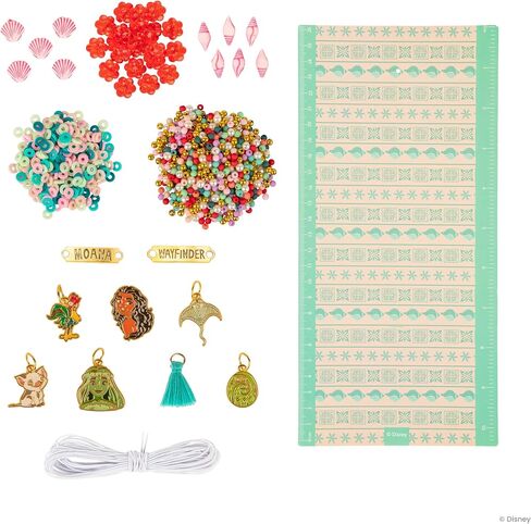 Fashion Angels Disney Moana 2 DIY Bracelet Making Kit, Includes 1,000+ Beads, 6 Charms, Design Board & More, Makes 20+ Bracelets, Craft for Kids Ages 8+ in Saudi Arabia
