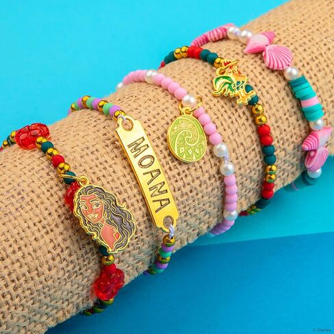 Fashion Angels Disney Moana 2 DIY Bracelet Making Kit, Includes 1,000+ Beads, 6 Charms, Design Board & More, Makes 20+ Bracelets, Craft for Kids Ages 8+ in Saudi Arabia