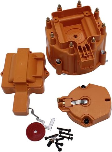 GSKMOTOR Performance Red Male HEI Distributor Cap & Rotor Replacement Kits Fits for SBC BBC 305 350 454 in Saudi Arabia