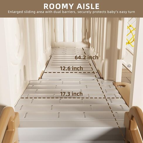 XJD 9 in 1 Toddler Slide, Jungle Slide with Basketball Hoop, Tunnel and Storage Space, Outdoor Indoor for Toddlers Age 1+,Tree House Design Toddlers Outdoor Indoor Playground (Brown) in Kuwait