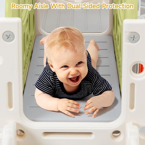 Toddler Slide, 10 in 1 Kids Slide Playset for Toddlers 1-3, Indoor Playground, Outdoor Playset, Green in Saudi Arabia