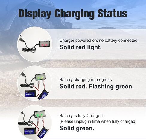 URGENEX SCX24 Battery 7.4V Lipos 2S 35C(Burst 70C) 1200mAh Rechargeable Lithium Battery with PH2.0 Plug Compatible with Most 1/10, 1/16, 1/18, 1/24 Scale RC Cars Trucks with 1TO2 USB Charger in Saudi Arabia
