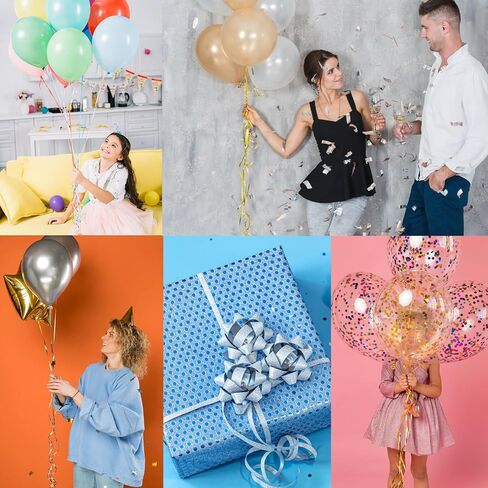 500 Yard Bright Gold Balloon String, 1/5" Ribbon Curling for Gift Wrapping, Balloon Ribbon, Birthday, Party, Festival, Florist Flowers Decoratio, Art Craft in Saudi Arabia