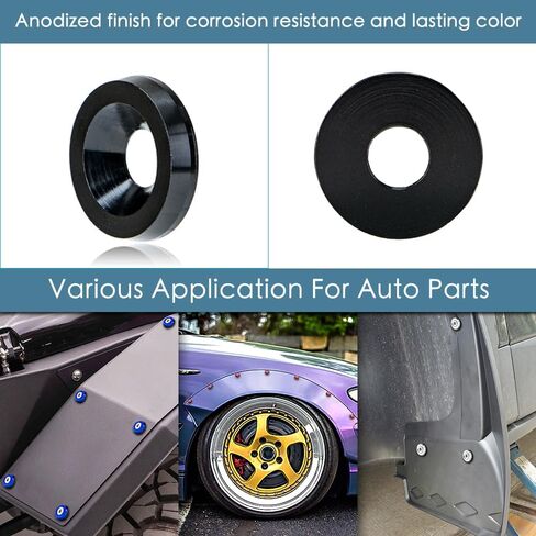 32-Pieces M6 Anodized Aluminum Washer Kit for Widebody Hardware, Fender Flares, Bumper Bolt, Engine Bay Dress Up Installation Kit, Blue in Saudi Arabia