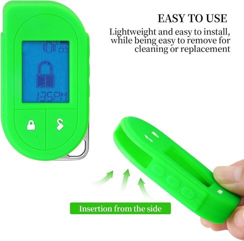 غطاء حماية خاص من راتنج السيليكون لجهاز التحكم عن بعد لنظام السلامة على الطريقين مناسب لـ Viper 5706 4706 7756V 7351V 7752V جزء بديل جديد لمفتاح Viper (أسود) in Kuwait