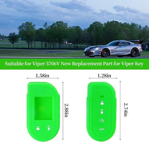 غطاء حماية خاص من راتنج السيليكون لجهاز التحكم عن بعد لنظام السلامة على الطريقين مناسب لـ Viper 5706 4706 7756V 7351V 7752V جزء بديل جديد لمفتاح Viper (أسود) in Kuwait