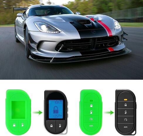 غطاء حماية خاص من راتنج السيليكون لجهاز التحكم عن بعد لنظام السلامة على الطريقين مناسب لـ Viper 5706 4706 7756V 7351V 7752V جزء بديل جديد لمفتاح Viper (أسود) in Kuwait