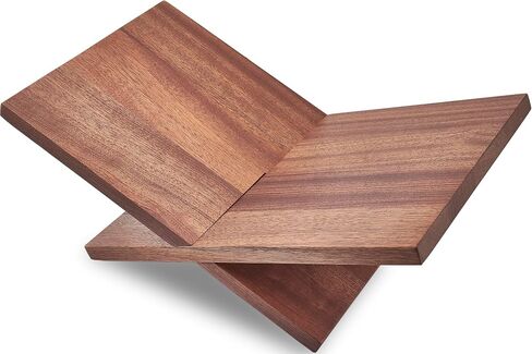 Honygebia Solid Wood Book Stands - Cross Frame Walnut Wooden Book Holder, Open Bookstand for Display and Reading, Suitable for Art, Bible, Cookbook, Easel, Magazine, Textbooks in Kuwait