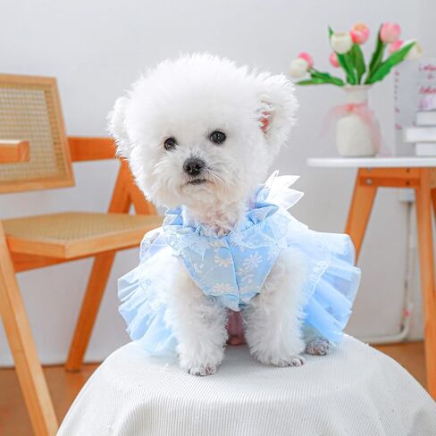 Furbabycare® Fashion Sweet Puppy Dog Blingbling Princess Skirt Pet Dog Lace Cake Camisole Tutu Dress A-Pink XXS in Kuwait