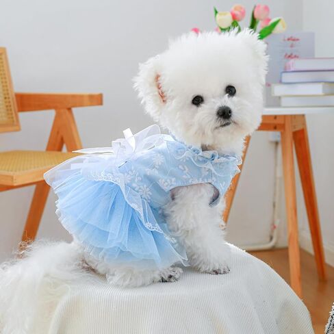 Furbabycare® Fashion Sweet Puppy Dog Blingbling Princess Skirt Pet Dog Lace Cake Camisole Tutu Dress A-Pink XXS in Kuwait