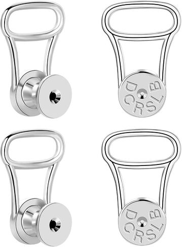 Earring Backs for Droopy Ears, Druable Button Shape Locking Earings Lifter Backings for Heavy Earrings Large Ear Support Backers for Studs Backstop, White Gold in Saudi Arabia