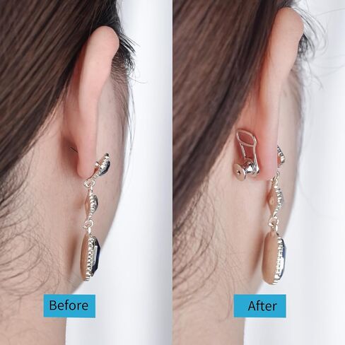 Earring Backs for Droopy Ears, Druable Button Shape Locking Earings Lifter Backings for Heavy Earrings Large Ear Support Backers for Studs Backstop, White Gold in Saudi Arabia