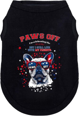 4th of July Dog Outfit Shirt Clothes for Small Medium Large Dog Pet Patriotic Independence Day Red White and Blue Fourth of July Girl Female Puppy Holiday T-Shirts with Funny Pattern Love M in Saudi Arabia