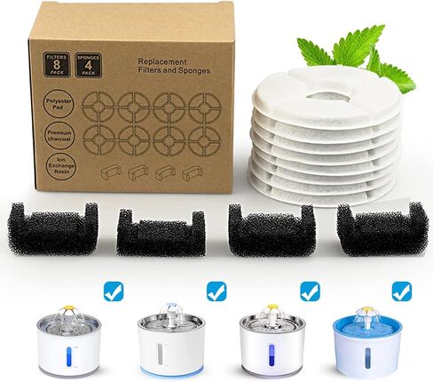 Cat Water Fountain Filter, 81 oz/2.4 L Automatic Pet Water Dispenser Cat Fountain Replacement Filters, Pet Fountain Fillter Replacement in Kuwait