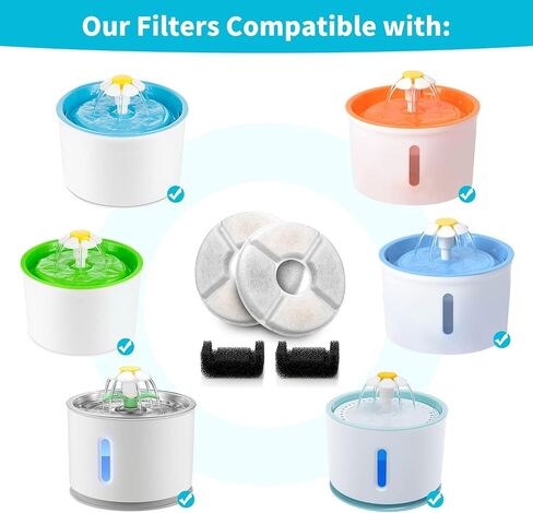 Cat Water Fountain Filter, 81 oz/2.4 L Automatic Pet Water Dispenser Cat Fountain Replacement Filters, Pet Fountain Fillter Replacement in Kuwait