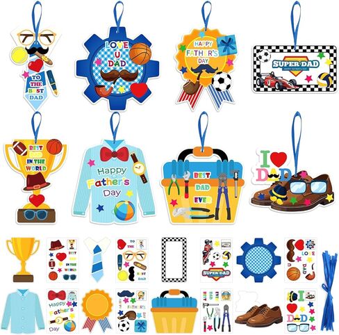 JUNEBRUSHS 32 Pcs Fall Crafts, Autumn Sticker Crafts Thanksgiving Turkey Scarecrow Sticker Fall DIY Hanging Ornaments Craft Harvest Party Favors Home Classroom Decor in Kuwait