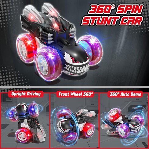 سيارات التحكم عن بُعد في الخفافيش للأولاد 4-7 ، 2.4 جيجا هرتز قابلة لإعادة الشحن سيارة RC Stunt مع الأضواء الرائعة هدية للأولاد العمر 4 5 6 7 8 سنوات في الهواء الطلق. in Kuwait