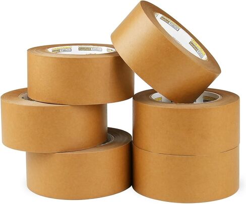 شريط ورقي بني كرافت ، 130mic x2'x 55yards ، 3 لفات ، شريط تعبئة ورق كرافت القابل للكتابة وغير المصاب بالتحلل الحيوي للخدمة الشديدة ، والتحرك ، وختم الكرتون ، والشحن ، و exo الصديق للبيولوجي. in Kuwait