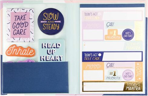 WORLD TRAVELER Free Period Press Sticker Book Folio, “Self Care Stickers" Sticker Pad and Puffy Stickers, Hardcover, 5x7 in Saudi Arabia