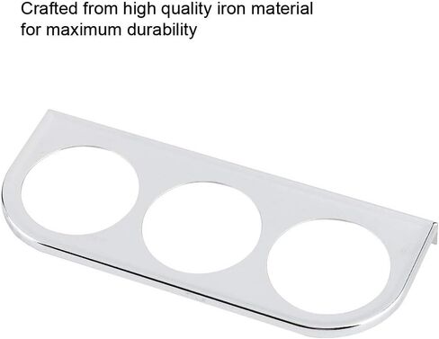 Meter Mount Holder, 52mm/2in 3-Hole Triple Instrument Panel Shell Gauge Mounting Bracket Car Dashboard Meter Iron Holder(Black) in Kuwait