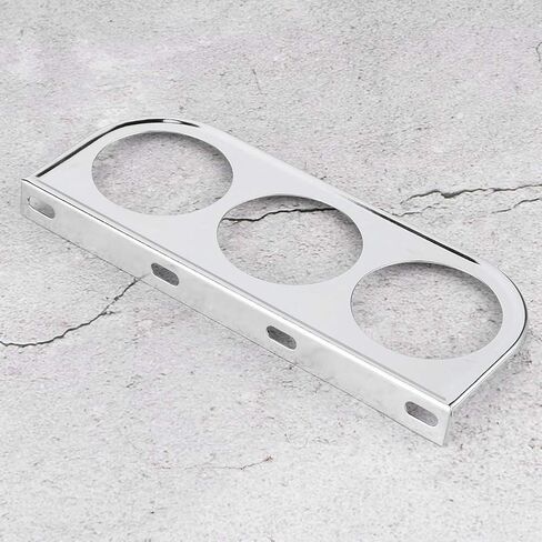 Meter Mount Holder, 52mm/2in 3-Hole Triple Instrument Panel Shell Gauge Mounting Bracket Car Dashboard Meter Iron Holder(Black) in Kuwait