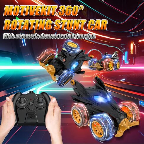 Unicorn Remote Control Car for Girls, 360° Rotating 4WD Stunt RC Cars with Cute Cool LED Lights, Rechargeable Car Toys Birthday Gifts for Kids Girl Age 3-6 7-9 10-12 in Saudi Arabia