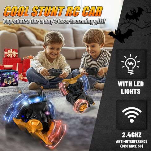 Unicorn Remote Control Car for Girls, 360° Rotating 4WD Stunt RC Cars with Cute Cool LED Lights, Rechargeable Car Toys Birthday Gifts for Kids Girl Age 3-6 7-9 10-12 in Saudi Arabia
