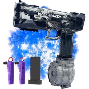 2025 مدفعات المياه الكهربائية 2 عبوة مع كمامة LED LED-مدافع بخ من 500 سم مكعب ، مجموعة 28 قدمًا ، 4 بطاريات قابلة لإعادة الشحن ، مقاومة للماء ، مثالية لحفلات حمام السباحة الليلية والمرح في الهواء الطلق in Kuwait