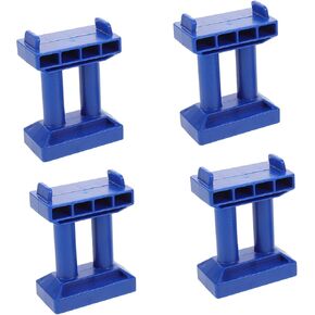 BESPORTBLE 6pcs Stackable Train Bridge Pillars Blue Risers for Train Tracks Elevate Track Layouts Enhance Creativity and Imagination for Interactive Play and Learning Activities