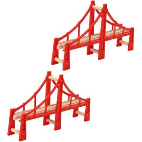 Angoily 2Pcs Train Bridges Model for Railway Expansion Educational Table Activities Compatible with All Train Tracks