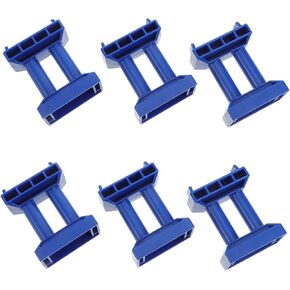 YARNOW 6pcs Wooden Train Track Support Risers Blue Cylindrical Bridge for Train Creative Design for Flexible Track Layouts for Imaginative Play and Learning Development