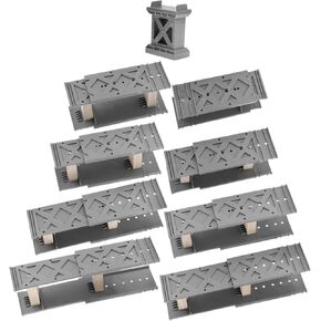 BESPORTBLE 9pcs Train Bridge Support Riser for Train Tracks Railway Decorative Bridge Pier Model Compatible with Thomas Major Brands Compact Design for and Travel