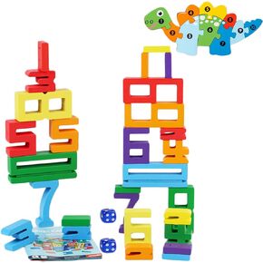 Digit Building Blocks，Wooden Number Building Blocks for 3+ Years Old Kids，Friends of 10 Blocks，Sensory Number Blocks，Gift for Boys Girls (28pcs)