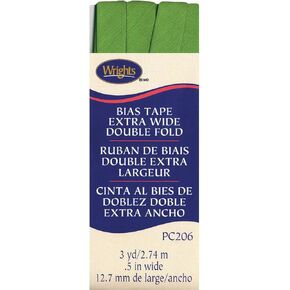 Wrights Products 117-206-1136 Double Fold Bias Tape, 1/2 by 3-Yard, Kiwi