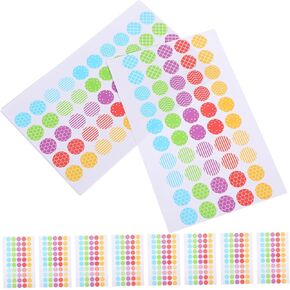 Homoyoyo 10Sheets Hole Reinforcement Stickers for Paper Self Adhesive Labels for Binders Calendars and DIY Projects for Document Protection