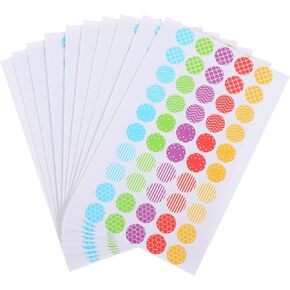 HOMSFOU 10Sheets Reinforcement Stickers for Binder Paper Adhesive Labels for Office Use Easy Application Compatible with Loose Leaf Papers Per