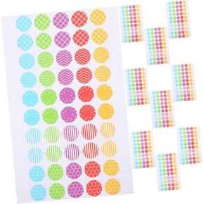 HOMSFOU 10Sheets Reinforcement Stickers Self Adhesive Labels for Paper Hole Protection Adhesion for School Office and Home Use