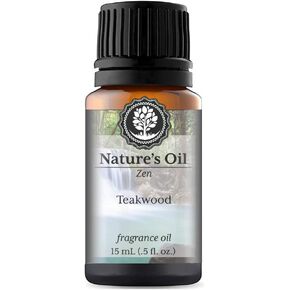 Teakwood Fragrance Oil (15ml) for Diffusers, Soap Making, Candles, Lotion, Home Scents, Linen Spray, Bath Bombs, Slime