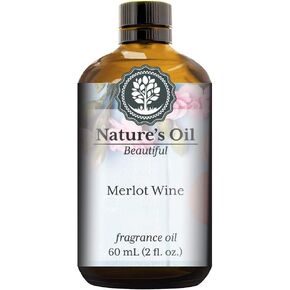 Merlot Wine Fragrance Oil (60ml) for Perfume, Diffusers, Soap Making, Candles, Lotion, Home Scents, Linen Spray, Bath Bombs, Slime
