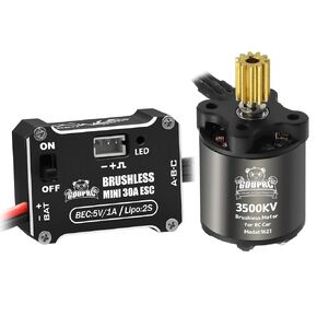 GOUPRC 30A Brushless ESC and 1621 3500KV Brushless Outrunner Motor for 1/18 TRX4M RC Crawler Rock Truck Buggy Car
