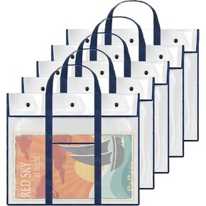 5Pcs Large Poster Storage Bag, Portfolio Bag, Bulletin Board Poster Storage Bag Art Folder with Pocket for Classrooms Teachers, 30" x 25.5"