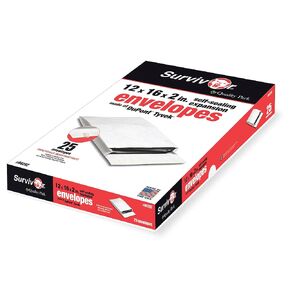 جودة حديقة الناجين 12 × 16 × 2 Tyvek Catalog Catalog Catalog مع إغلاق الختم الذاتي ، 14 رطل ، ثقب ، مظاريف Dupont Tyvek المقاومة للرطوبة ، 25/صندوق (R4292)
