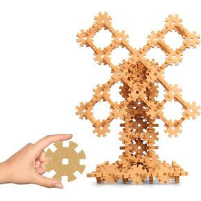 160 Pcs 3D Windmill Puzzle Blocks, 2-inch Giant Sustainable Felt Toys for Early Engineering and Creative Building Blocks, Educational STEM Learning, Puzzles for Children, Teens and Adults