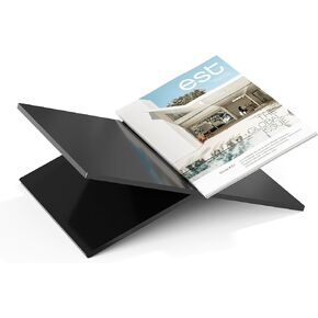 Large Acrylic Book Stand, 12.5" x 9.5" x 5", Quran Holder, Clear Open Bookstand for Display and Reading, Cookbook, Art Book, Bible, Magazine, Recipe, Home Kitchen Coffee Table Decor