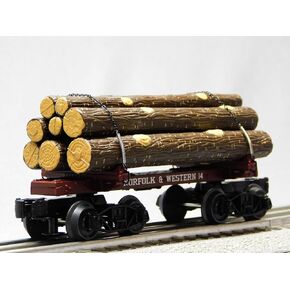 MTH Premier Norfolk Western Skeleton FLATCAR W/LOGS (20)