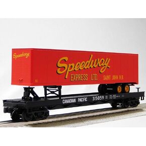MTH Premier Canadian Pacific Flat CAR W/Trailer O Gauge 20-95642-315059