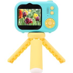 Kids Camera, 2.4 Inch Screen, Tripod Selfie Stick, Multifunctional Fun, ABS Material, Shockproof Design, Long Standby Time, Gift, Ideal Birthday Toy, for Boys Girls