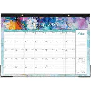 2025-2026 Desk Calendar - Large Desk Calendar 2025-2026, 17" x 12", July 2025 – December 2026, Corner Protectors, Hanging Holes, Desk/Wall Calendar for Planning and Organizing