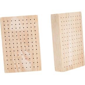 MINAOLULUS 2pcs Wooden Clay Drying Boards for Figurines Portable Wooden Boards for Clay Crafting and Stable Display Base for Sculptures and Models